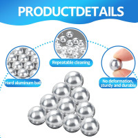 200 Pieces .43 Caliber Aluminum Paintball Ammo 1.8 Grams Solid Resuable Seamless Paintball Powerful for Shooting Training Practice Fit for T4E Walther PPQ/ TPM1 and Glock17/G17