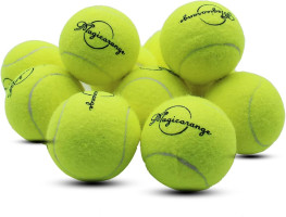 Magicorange Tennis Balls, 12 Pack Advanced Training Tennis Balls Practice Balls, Come with Mesh Bag for Easy Transport, Good for Beginner Training Ball Green