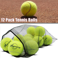 Magicorange Tennis Balls, 12 Pack Advanced Training Tennis Balls Practice Balls, Come with Mesh Bag for Easy Transport, Good for Beginner Training Ball Green