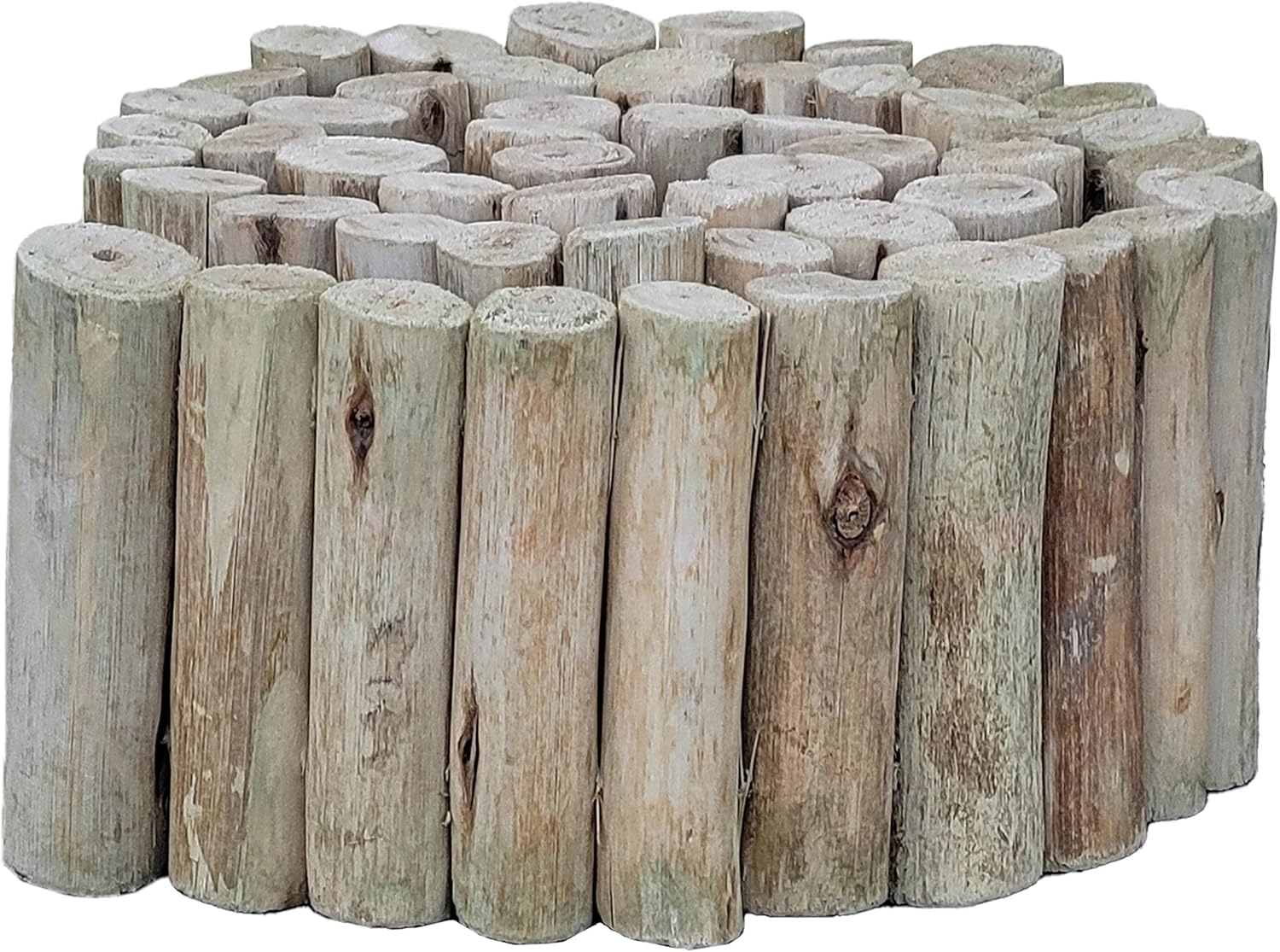 Backyard X-Scapes Natural Eucalyptus Wood Solid Log for Garden Edging Lawn Landscape Fence Borders 72 in L x 6 in H x 1.25 in D 6 in Natural