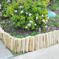 Backyard X-Scapes Natural Eucalyptus Wood Solid Log for Garden Edging Lawn Landscape Fence Borders 72 in L x 6 in H x 1.25 in D 6 in Natural