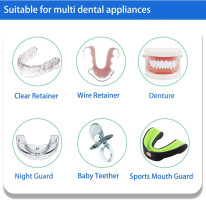 Retainer Cleaner Tablets - 4 Months Supply, Cleaning Tablets for Denture Aligners Invisalign, Mouth Guard Night Guard Cleaner, Remove Odors, Discoloration, Stains & Plaque, Mint