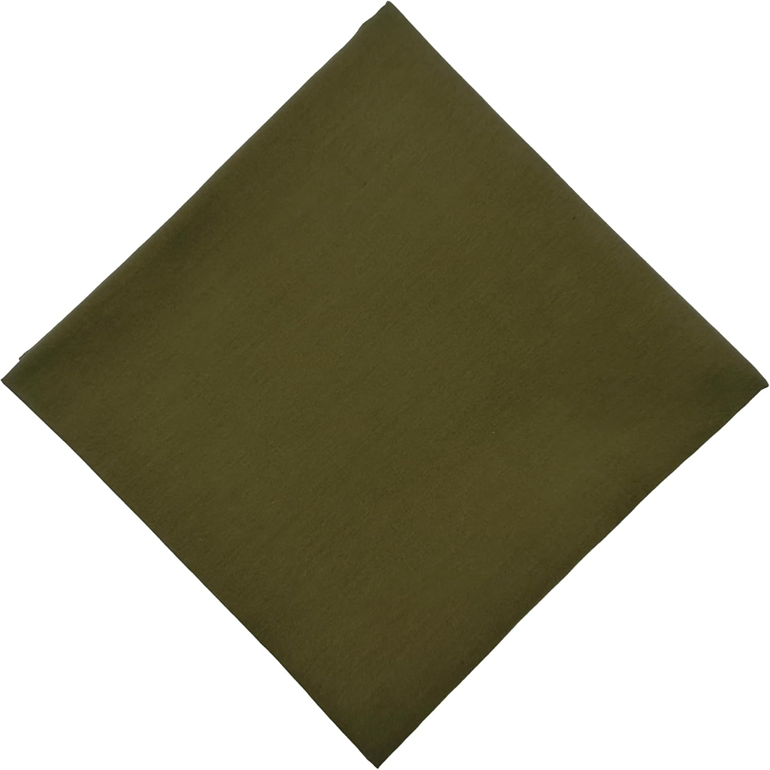 Extra Large Bandanas 27x27 inch Thick Solid Color Cotton Oversized Blank Head Bandannas for Men and Women Olive Green Single