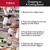 Fullstar Vegetable Chopper - Onion Chopper - Pro Food Slicer - Veggie Cutter with Container - Hand Dicer - Slicer & Dicer (Silver)