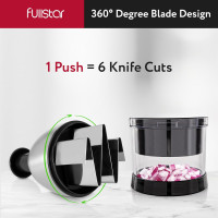Fullstar Vegetable Chopper - Onion Chopper - Pro Food Slicer - Veggie Cutter with Container - Hand Dicer - Slicer & Dicer (Silver)
