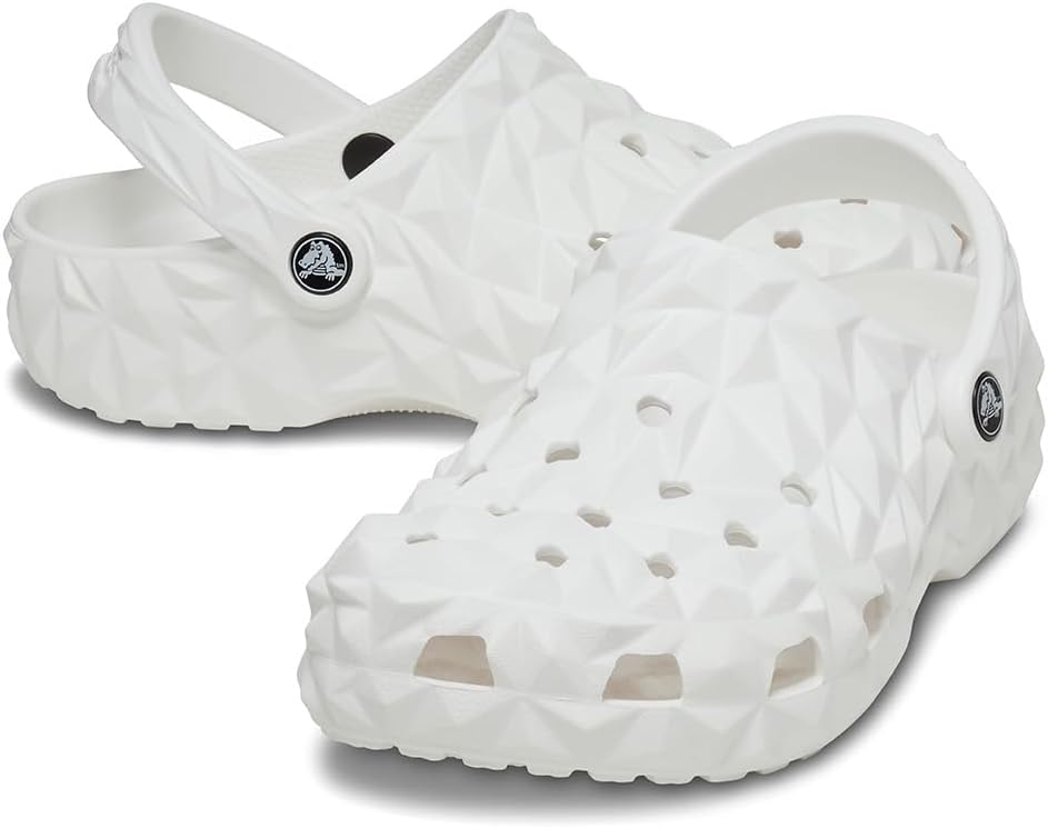 Crocs Unisex-Adult Classic Geometric Clog 9 Women/7 Men White