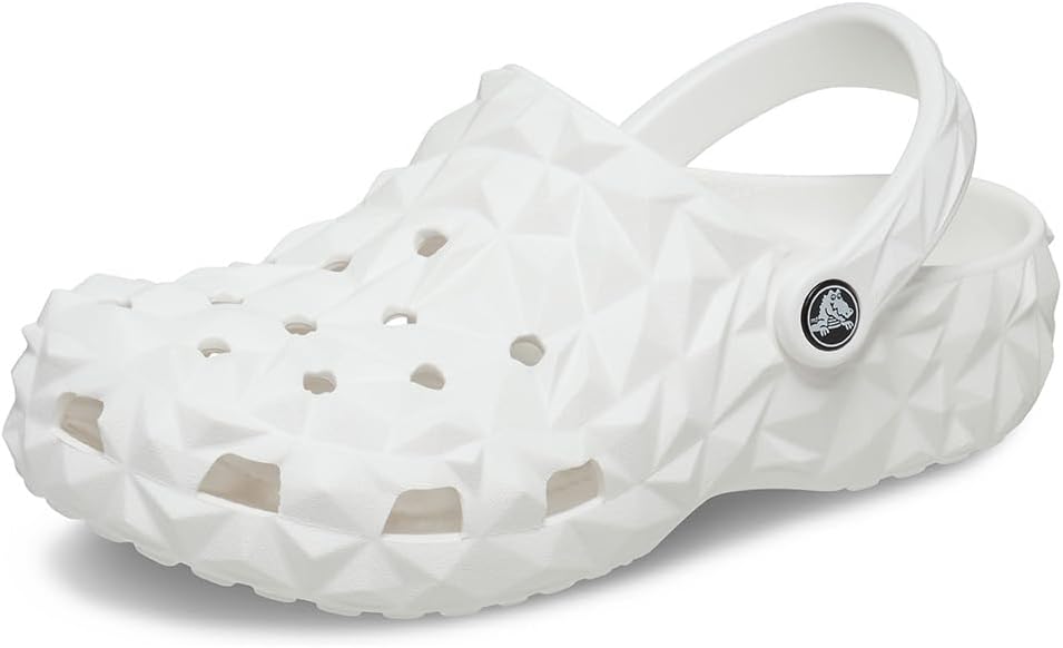 Crocs Unisex-Adult Classic Geometric Clog 9 Women/7 Men White