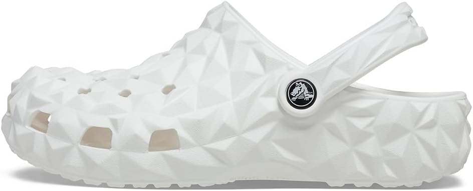 Crocs Unisex-Adult Classic Geometric Clog 9 Women/7 Men White