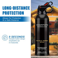 Pepper Spray Outdoor Protection Easy Carry and Fast Access, Secure and Easy to Use Safety for Both Women and Men Quick Release 6.7OZ