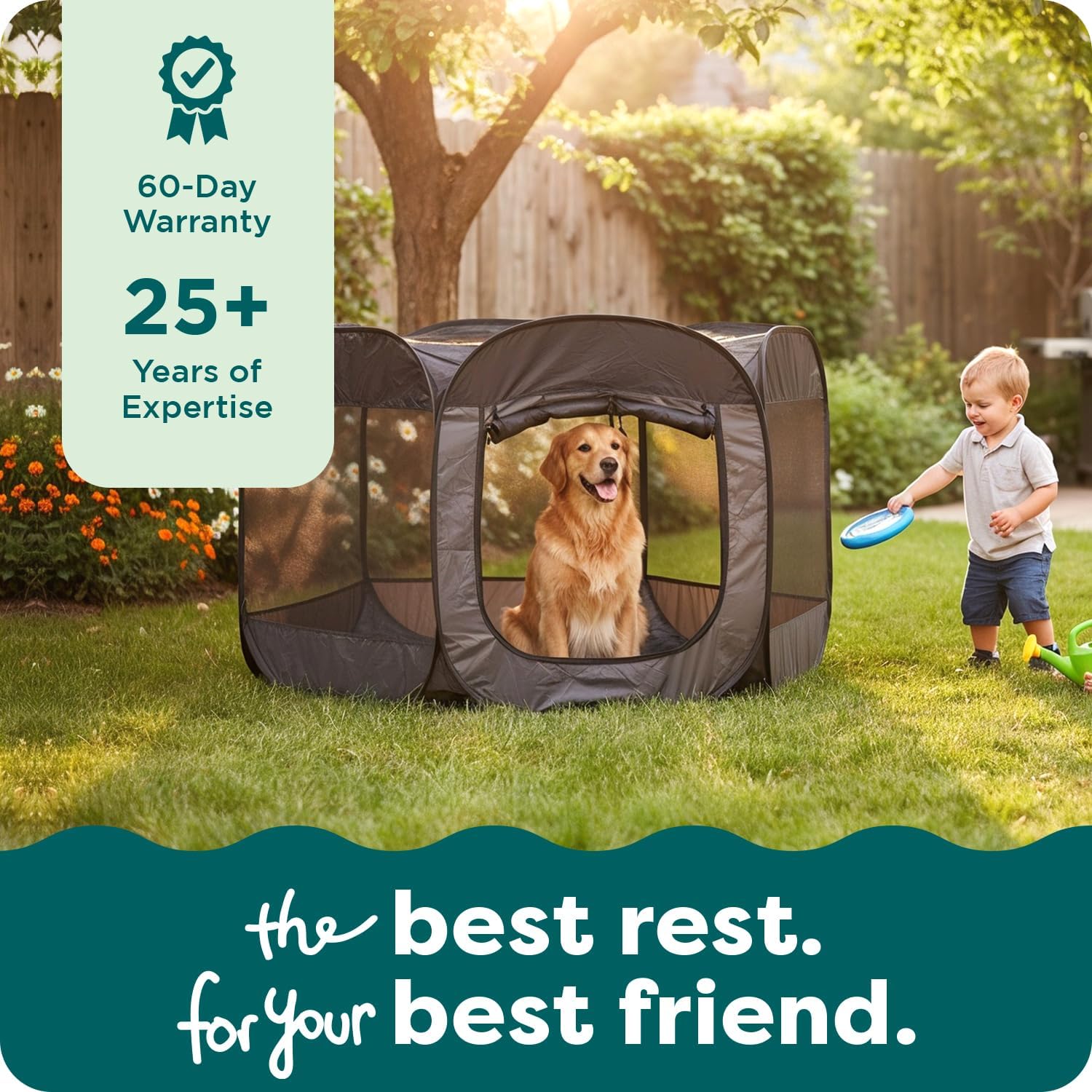 FurHaven Portable Pet Playpen for Dogs & Cats, Extra Large Indoor Kitten Playpen with Mesh Sides, Foldable Dog Playpen for Small Dogs, Pop Up Travel Dog Pen, X-Large, Pet Crate with Mesh Sides, Gray Gray Extra Large