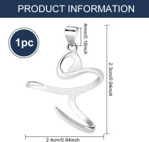 PLIGREAT 925 Sterling Silver Prong Pendant Base for Irregular Shape Gemstones Setting Gold Blank Settings Prong Metal Pendant Mounting Setting for DIY Necklace Charm Crafts Jewelry Making