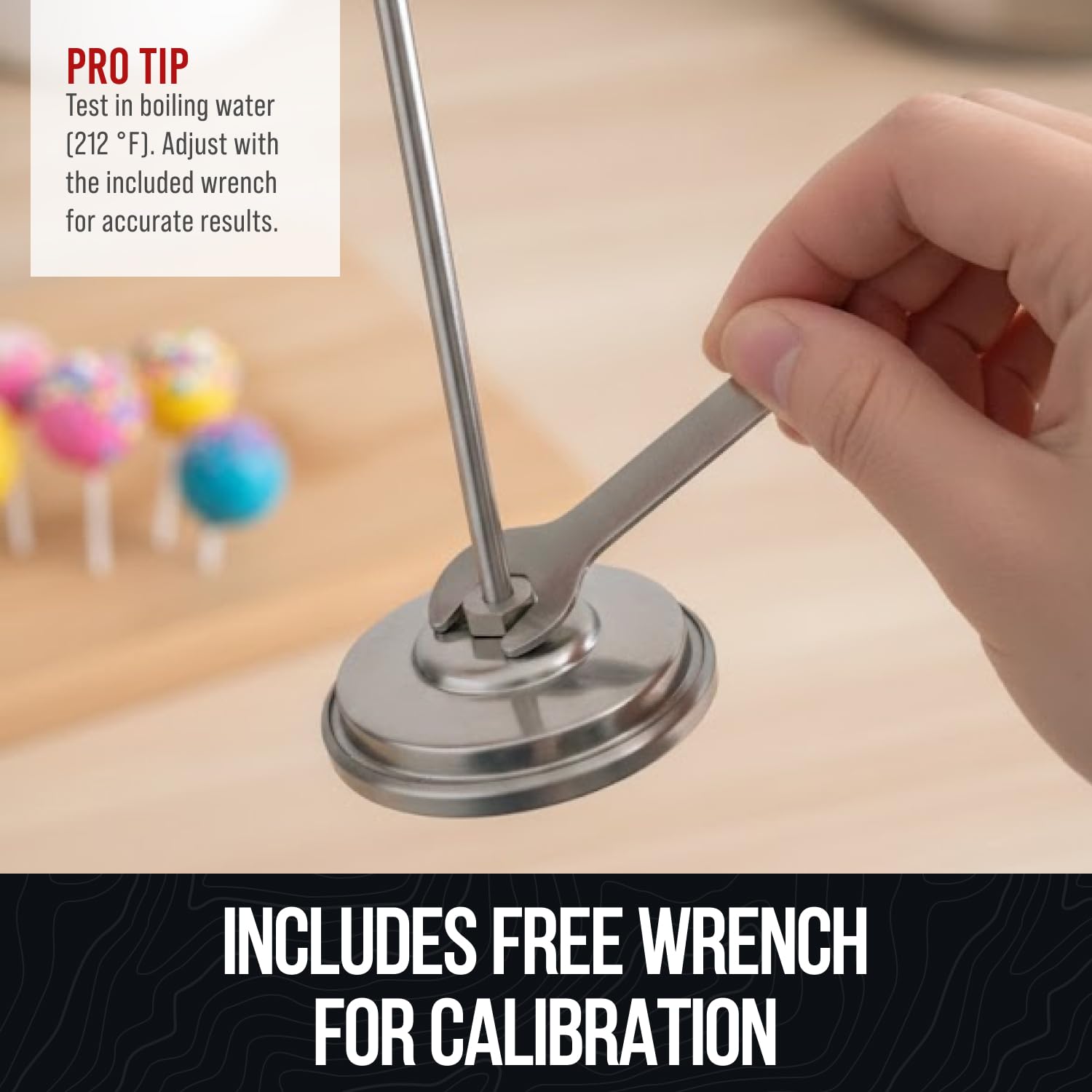 Candy Thermometer with Pot Clip - Deep Fry Oil Thermometer for Frying and Candle Making Classic (Popular)