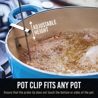 Candy Thermometer with Pot Clip - Deep Fry Oil Thermometer for Frying and Candle Making Classic (Popular)