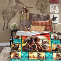 Native American Indian Blankets American Indian Flannel Blanket Southwest Throw Blanket Super Soft Cozy Plush Native American Cacique Blankets for Couch Bed Travelling Camping Gift 50