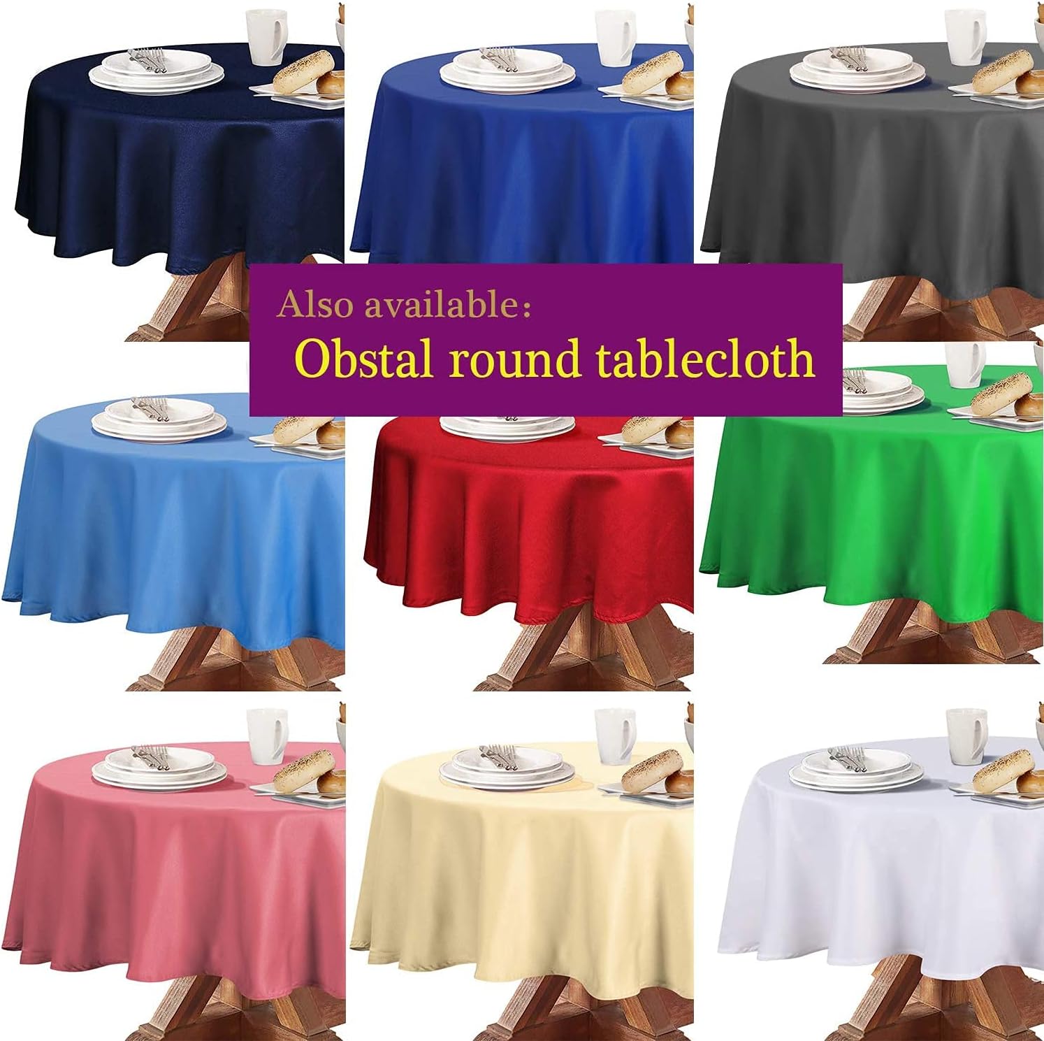 Obstal Rectangle Table Cloth, Oil-Proof Spill-Proof and Water Resistance Microfiber Tablecloth, Decorative Fabric Table Cover for Outdoor and Indoor Use (Navy Blue, 60 x 84 Inch) 84