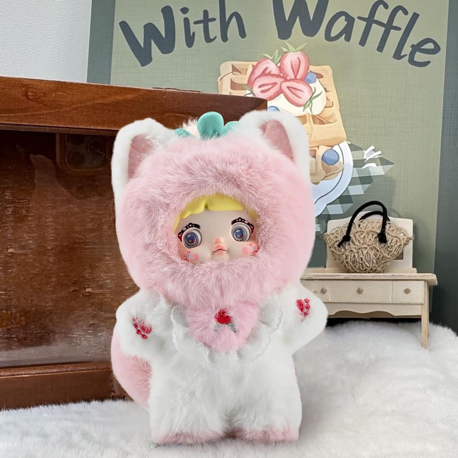 Plush Blind Box, Kawaii Nommi Cute Fruit Series Stuffed Blind Box Doll 1PC, Kawaii Mystery Plush Toys Collectible for Birthday Gift (1 of 7 Possible Styles)