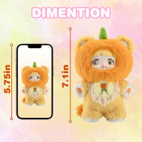 Plush Blind Box, Kawaii Nommi Cute Fruit Series Stuffed Blind Box Doll 1PC, Kawaii Mystery Plush Toys Collectible for Birthday Gift (1 of 7 Possible Styles)
