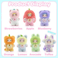 Plush Blind Box, Kawaii Nommi Cute Fruit Series Stuffed Blind Box Doll 1PC, Kawaii Mystery Plush Toys Collectible for Birthday Gift (1 of 7 Possible Styles)