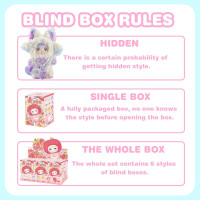 Plush Blind Box, Kawaii Nommi Cute Fruit Series Stuffed Blind Box Doll 1PC, Kawaii Mystery Plush Toys Collectible for Birthday Gift (1 of 7 Possible Styles)