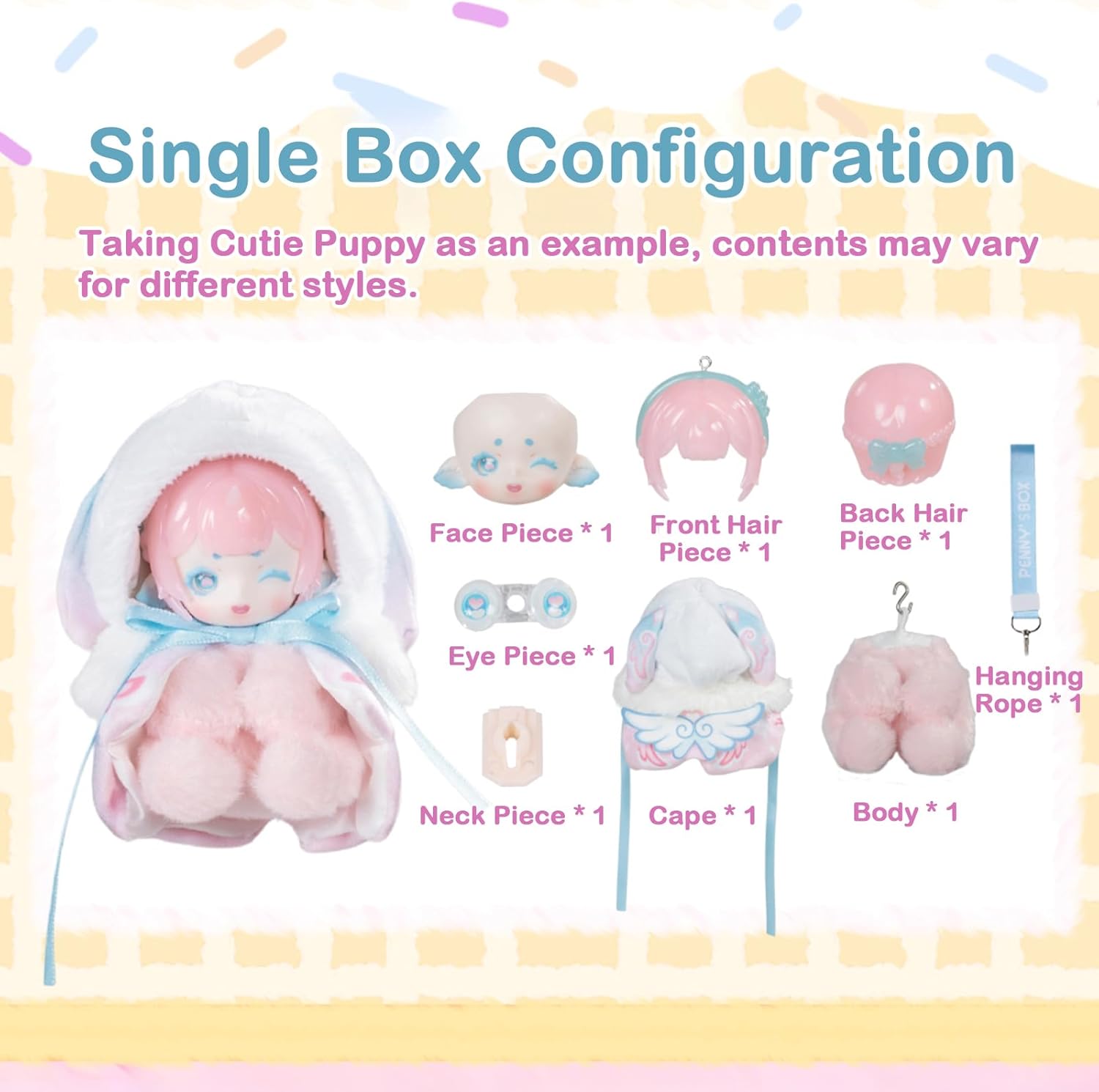Antu Cute Petite Series Plush Blind Box 1PC (1 of 7 Possible Styles) Cute Figures Collectible Toys Birthday Gifts