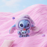MINISO Disney Stitch Eat Something Before Sleep Collection Vinyl Plush Toy Surprise Box Figure Model Random Design Blind Box Toy Collectible Toy for Home Decor Birthday Gifts (Random One Figure)