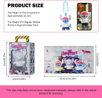 MINISO Disney Stitch GenZ Street Collection Vinyl Plush Pendant Surprise Box Figure Model Random Design Blind Box Toy Collectible Toy for Home Decor Birthday Gifts (Random One Figure)