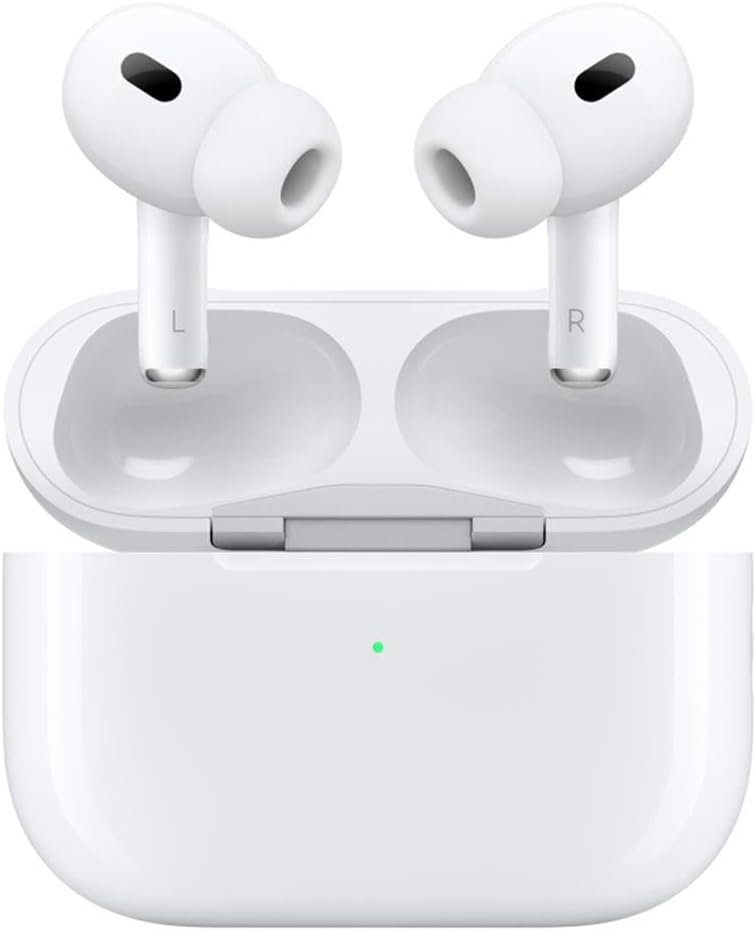 Apple AirPods Pro 2 Wireless Earbuds, Active Noise Cancellation, Hearing Aid Feature, Bluetooth Headphones, Transparency, Personalized Spatial Audio, High-Fidelity Sound, H2 Chip, USB-C Charging Without AppleCare+
