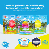 Hydroburst 6-pack Reusable Water Balloons by Relatable, For The Pool, Beach Toys And Outdoor Play Toys, Includes 6 Refillable Balloons 6-pack Happy Face