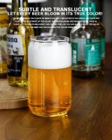 LUXU Beer Glass, 20 oz Can Shaped Beer Glasses Set of 4 -Craft Drinking Glasses,Large Beer Glasses for Any Drink and Any Occasion (Set of 4) 20 OZ Set of 4