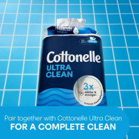 Cottonelle Ultra Clean Toilet Paper with Active CleaningRipples Texture, Strong Bath Tissue, 24 Family Mega Rolls = 132 Regular Rolls (4 Packs of 6) Family Mega Rolls 353 Sheets (Pack of 24)