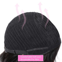 Ms Taj Afro Kinky Human Hair Wigs for Black Women Brazilian Virgin Short Curly Wigs None Lace 150% Density Unprocessed Afro Wig Human Hair Curly Machine Made (Natural Color, afro wig) Short Natural Color afro wig