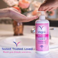 Vagisil Feminine Wash for Intimate Area Hygiene, Odor Block, Gynecologist Tested, Hypoallergenic, 16.9 oz with Pump 16.9 Fl Oz (Pack of 1)