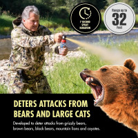 Counter Assault Bear Spray - Bears, Mountain Lions, Coyotes - Long-Range 32ft Distance - Pepper Spray Safety Gear for Hiking & Camping Protection - 2% Capsaicin - 8.1 oz with Holster