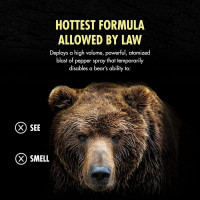Counter Assault Bear Spray - Bears, Mountain Lions, Coyotes - Long-Range 32ft Distance - Pepper Spray Safety Gear for Hiking & Camping Protection - 2% Capsaicin - 8.1 oz with Holster