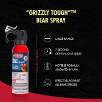 Counter Assault Bear Spray - Bears, Mountain Lions, Coyotes - Long-Range 32ft Distance - Pepper Spray Safety Gear for Hiking & Camping Protection - 2% Capsaicin - 8.1 oz with Holster