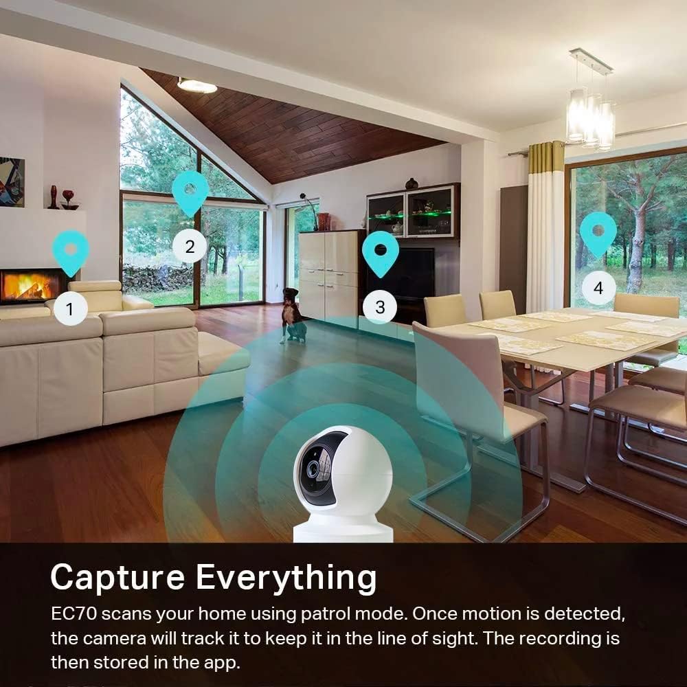 Kasa Indoor Pan/Tilt Smart Security Camera, 1080p HD Dog-Camera,2.4GHz with Night Vision,Motion Detection for Baby and Pet Monitor, Cloud & SD Card Storage, Works with Alexa& Google Home (EC70), White White New 1080P