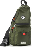 COOKIES Travel Smell Proof Sling Bag - Unisex Crossbody Bag for Men & Women, Lightweight Shoulder Bag for Hiking & Travel - Olive
