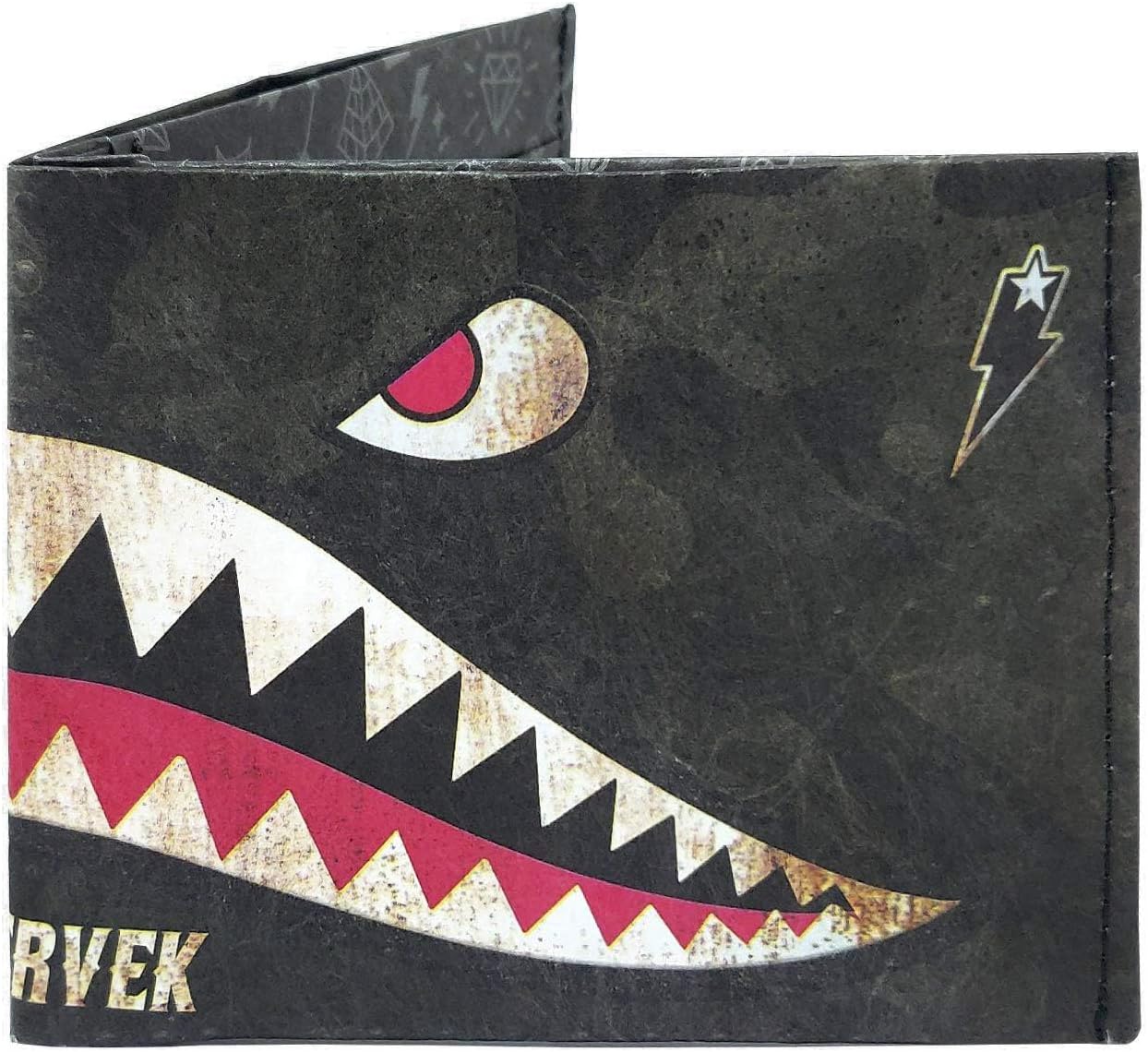 Shark Stitched Paper Wallet - Vegan Mighty Thin Tear & Water-Resistant Slim Wallet for men - Mens Credit Card Holder Wallet - Bape Hypebeast Streetwear Bifold Wallets - RFID Blocking Super Shark Rfid Blocking