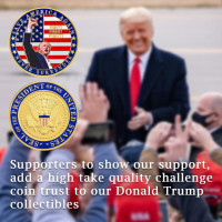 Donald Trump Challenge Coin, President Donald Trump Coin 2024 Collection, Never Surrender-Save America Again Challenge Coin, Limited Edition Collectible Presidential Memorabilia New-red