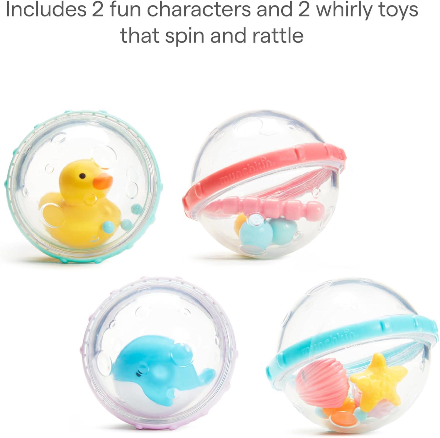 Munchkin® Float & Play Bubbles™ Baby and Toddler Bath Toy, 4 Count 4 Count Float & Play