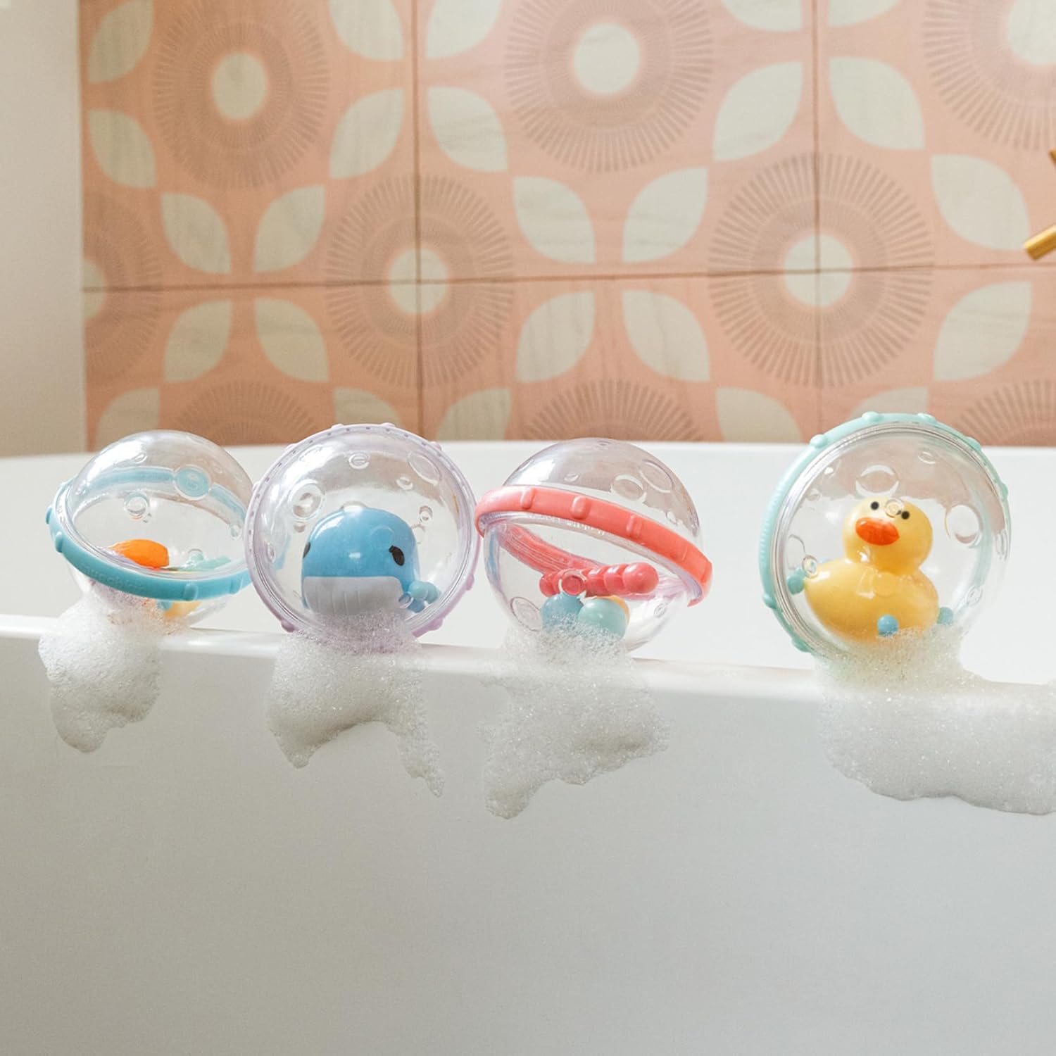 Munchkin® Float & Play Bubbles™ Baby and Toddler Bath Toy, 4 Count 4 Count Float & Play