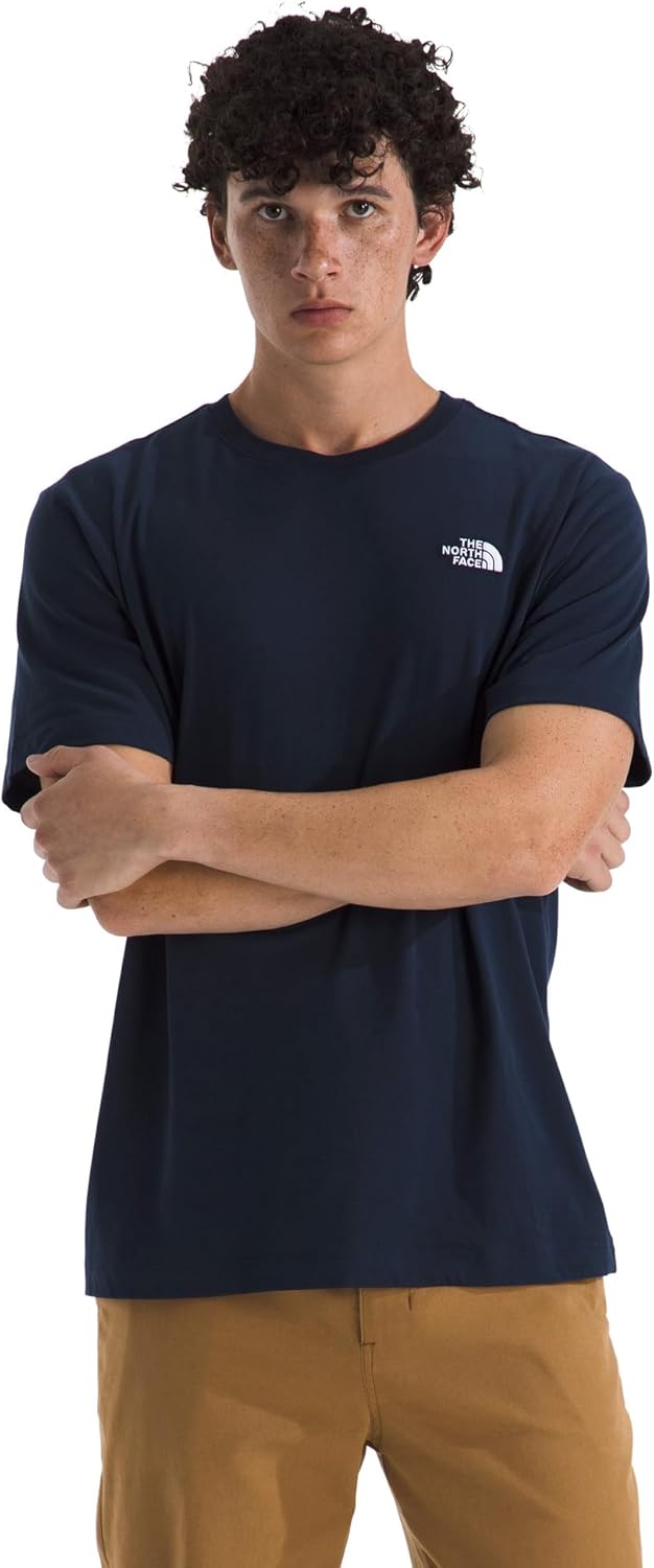THE NORTH FACE Men's Evolution Simple Dome Short-sleeve Tee (Standard & Big Size) | Cotton Shirt With the Classic Logo Large Summit Navy
