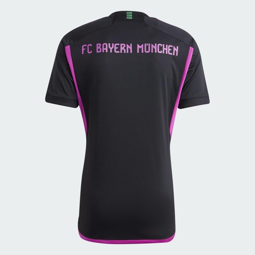 adidas Men's Soccer Bayern Munich 23/24 Away Jersey - Unifying Message, Moisture-Wicking Fabric Eco-Friendly Materials Large Black