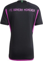 adidas Men's Soccer Bayern Munich 23/24 Away Jersey - Unifying Message, Moisture-Wicking Fabric Eco-Friendly Materials Large Black