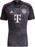 adidas Men's Soccer Bayern Munich 23/24 Away Jersey - Unifying Message, Moisture-Wicking Fabric Eco-Friendly Materials Large Black