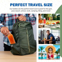 Holotap 16 OZ Empty Plastic Juice Bottles Pack of 30 Clear Disposable Bulk Drink Bottles with White Tamper Evident Caps Lids (16 OZ, White) 16 Ounces White