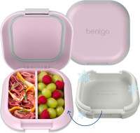 Bentgo Chill Mini Leak-Proof Lunch Box – Built-In Ice Pack Keeps Food Cold, 2.7-Cup Capacity for Snacks or a Sandwich, 3 or 4 Compartments, PFAS & BPA-Free, Ideal for Adults & Kids 3+ (Lilac Mist)