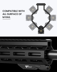 Votatu M4L- IR Laser Sight for Rifle Compatible with M-Lok Rail, Ultra Low-Profile Tactical Infrared Laser with Strobe Function Magnetic Rechargeable