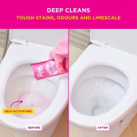 Stardrops The Pink Stuff Miracle Power Foaming Toilet Cleaner – Self-Activating Formula for Deep Cleaning, Stain Removal, and a Fresh Shine – Bathroom Essential 7 Ounce (Pack of 3)