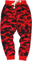 KISBINI Boy's Cotton Camouflage Sweatpants Sports Pants for Children 5T Red
